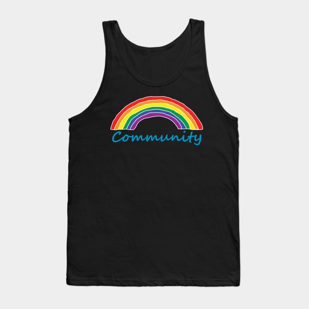 Community Pride Rainbow Tank Top by ellenhenryart